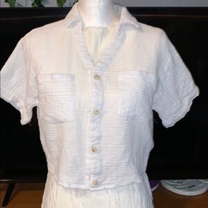 Love notes-White crop top medium